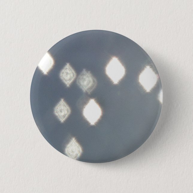 Rhombus pattern on blue-gray background 6 cm round badge (Front)