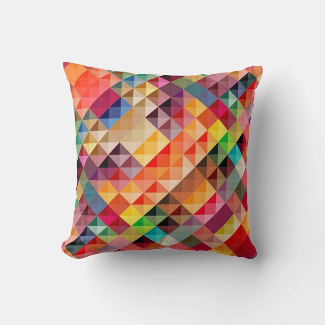 Rhombuses of colors cushion (Front)