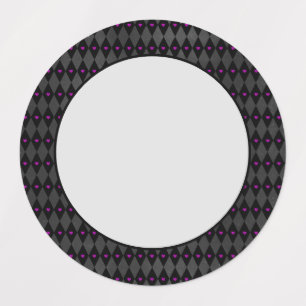 Rhombuses Purple Hearts Gothic Valentine's Day