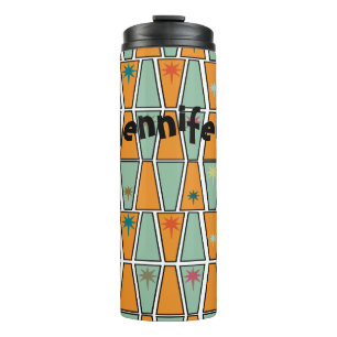 Rhombuses with Starbursts Thermal Tumbler