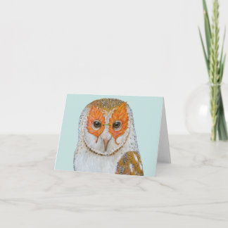 Rhonda the barn owl card