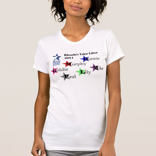 Rhonda's Valour Litter Name Design T-Shirt (Front)