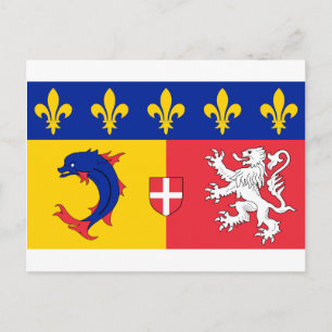 Rhone-Alpes Flag Postcard