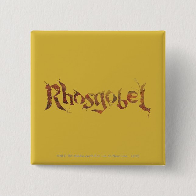 Rhosgobel Name 15 Cm Square Badge (Front)