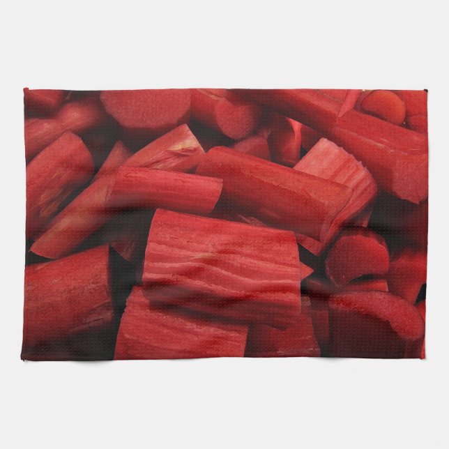 Rhubarb Abstract Tea Towel (Horizontal)