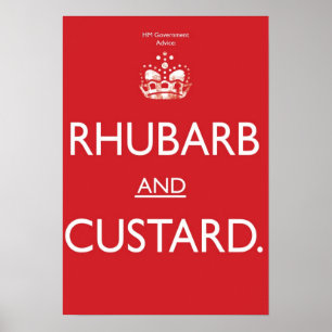 rhubarb and custard poster
