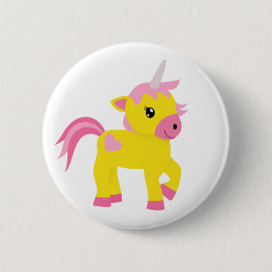 Rhubarb and Custard Unicorn 6 Cm Round Badge