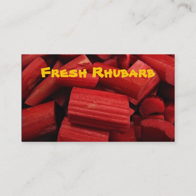 Rhubarb Business Card (Front)