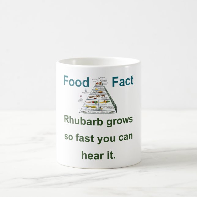Rhubarb Grows So Fast - Food Fact Coffee Mug (Center)