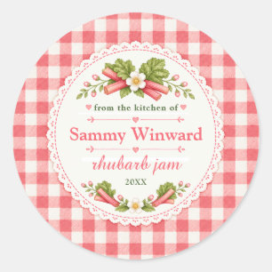 Rhubarb Jam Homemade Gift Label