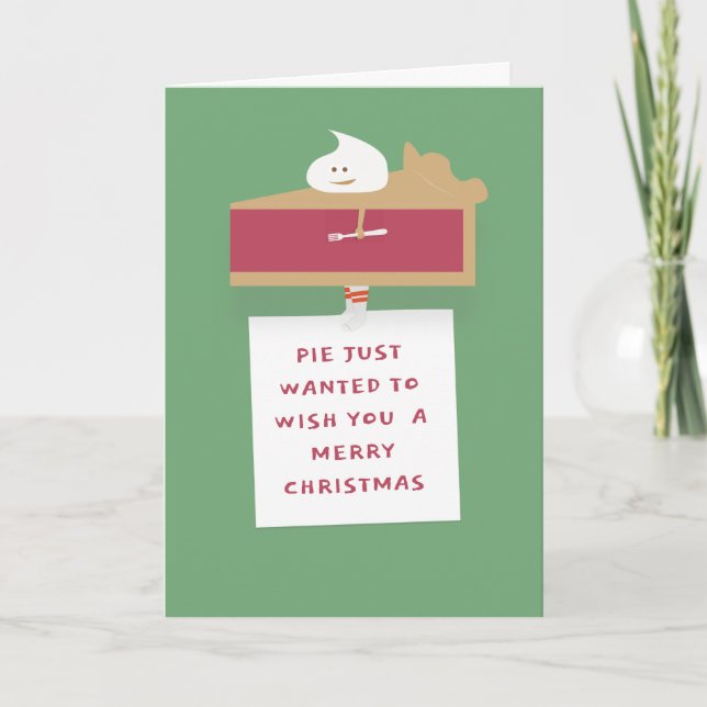 Rhubarb Pie Guy Folded Greeting Card (Front)