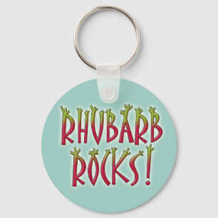 Rhubarb Rocks Key Ring