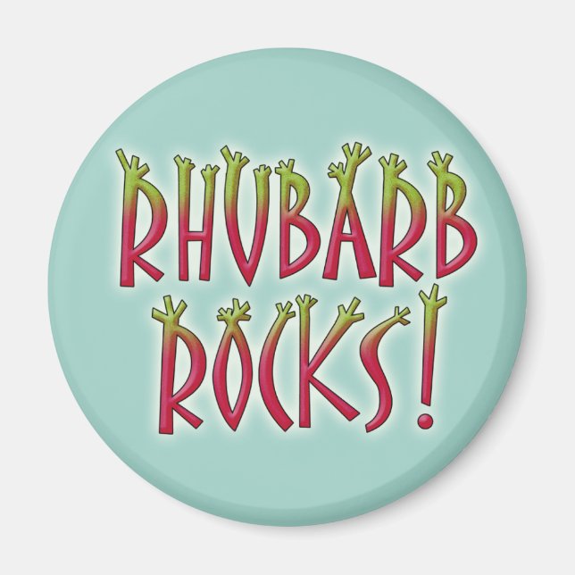 Rhubarb Rocks Magnet (Front)