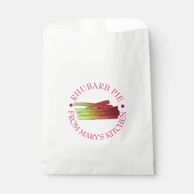 Rhubarb Stalks Homemade Pie from the Kitchen of Favour Bags (Front)