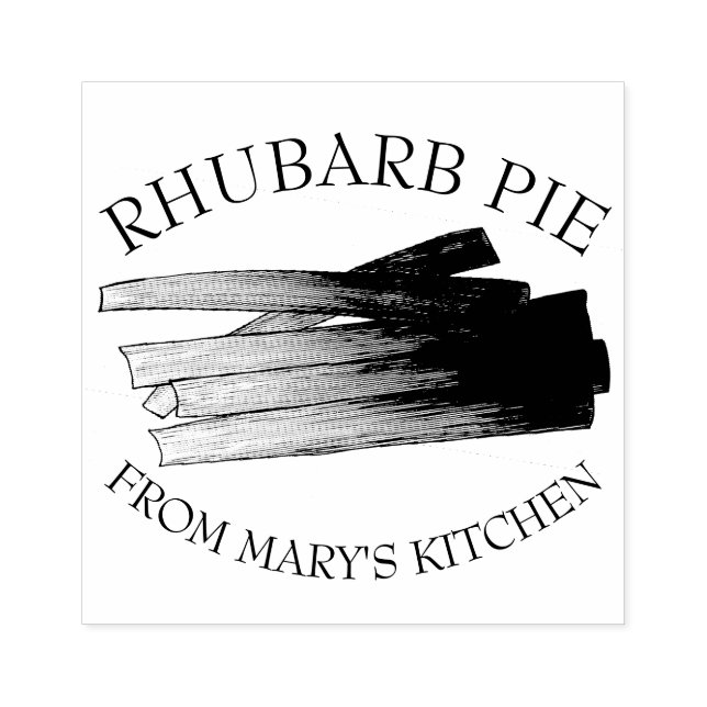 Rhubarb Stalks Homemade Pie from the Kitchen of Rubber Stamp (Imprint)
