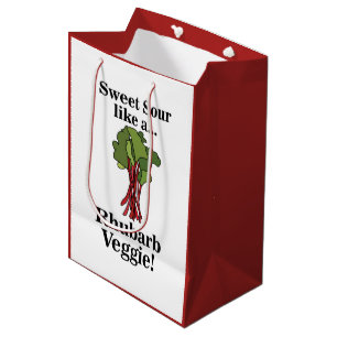 Rhubarb Veggie Food Funny Birthday Medium Gift Bag