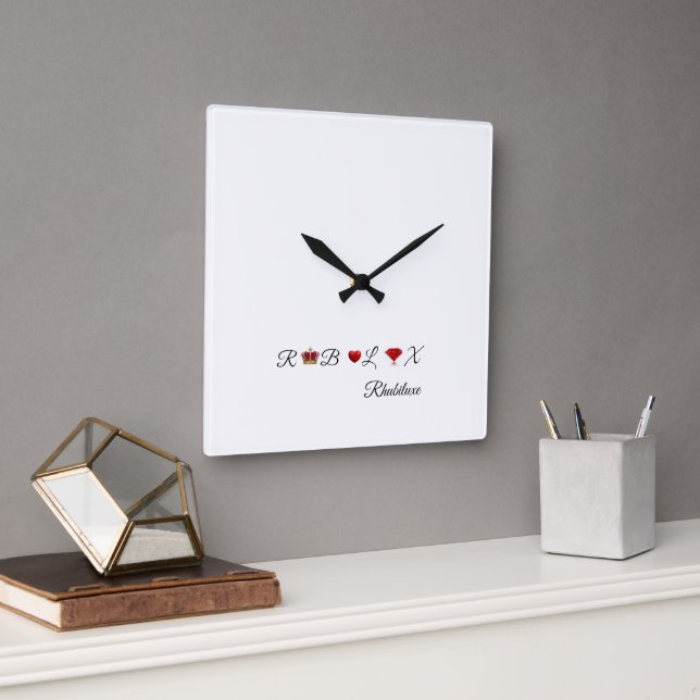 Rhubiluxe  square wall clock (Office)