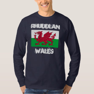 Rhuddlan, Wales with Welsh flag T-Shirt