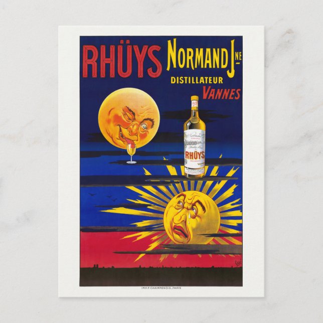 Rhüys Normand France Vintage Poster 1910 Postcard (Front)