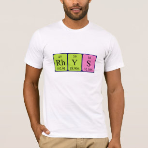 Rhys periodic table name shirt