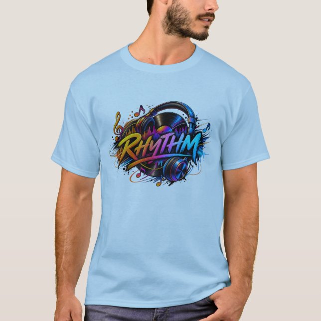 Rhythm – Abstract Geometric Modern Art T-Shirt (Front)