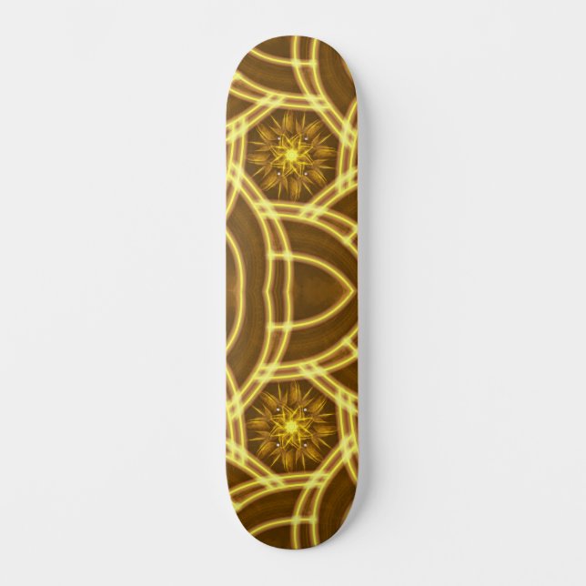 Rhythm in Gold Skateboard (Front)