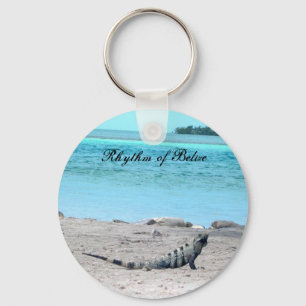 Rhythm of Belise Iguana by  the sea Key Ring