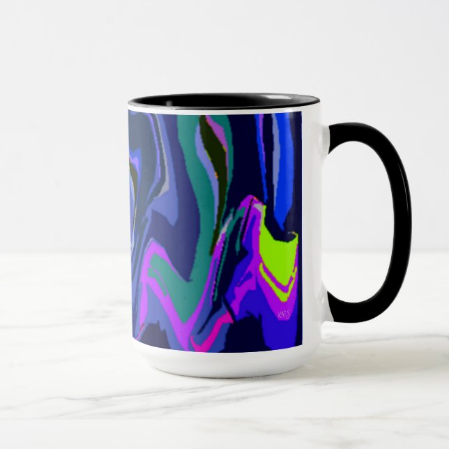 Rhythm of Colour 3 Blue Mug (Right)