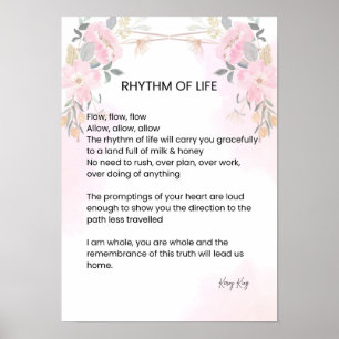Rhythm Of Life - Hope filled Poem Poster