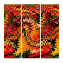 Rhythm of Life Triptych Abstract