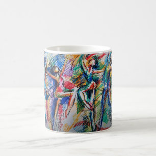 Rhythm of Motion Abstract Dancers Classic Mug