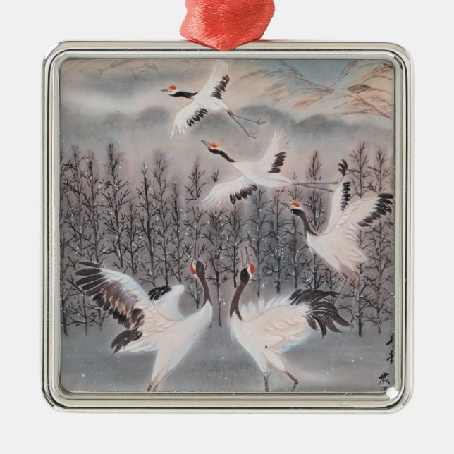 Rhythm of Winter Metal Tree Decoration (Front)