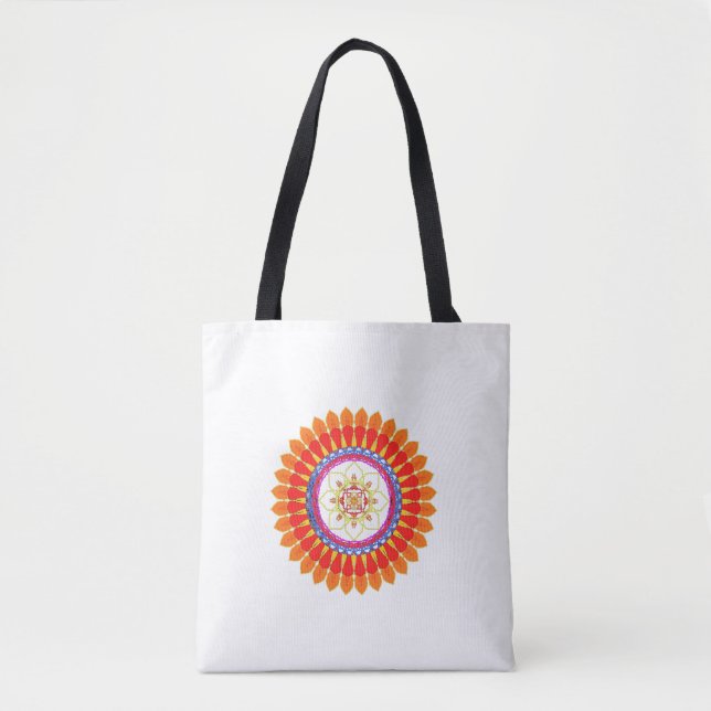 Rhythmic Euphoria Mandala  Tote Bag (Front)