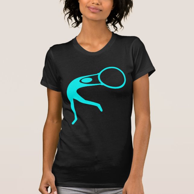 Rhythmic Gymnastic Figure - Cyan T-Shirt (Front)