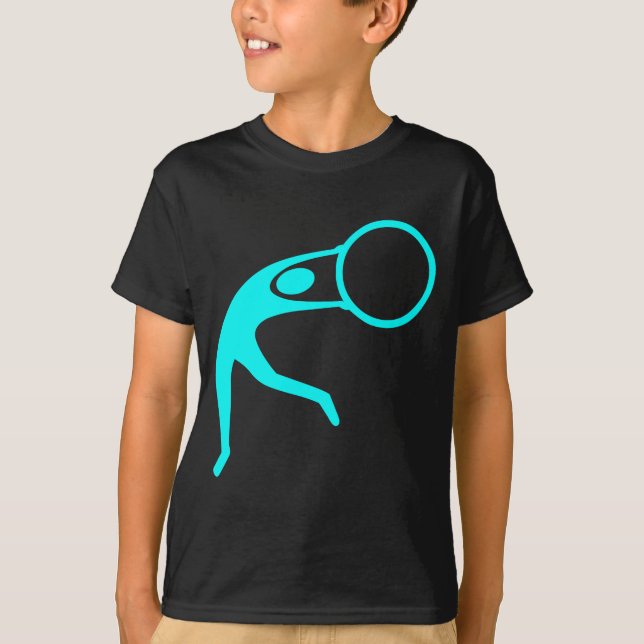 Rhythmic Gymnastic Figure - Cyan T-Shirt (Front)