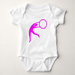 Rhythmic Gymnastic Figure - Magenta Baby Bodysuit