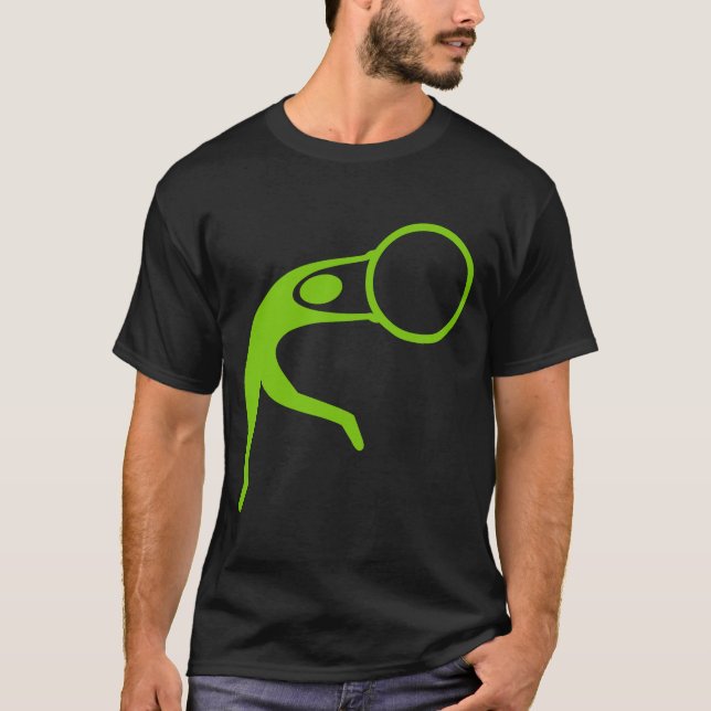 Rhythmic Gymnastic Figure - Martian Green T-Shirt (Front)