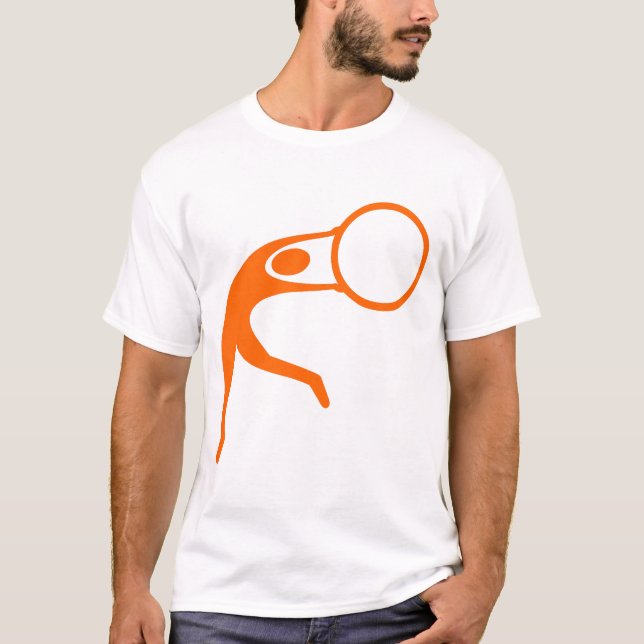Rhythmic Gymnastic Figure - Orange T-Shirt (Front)