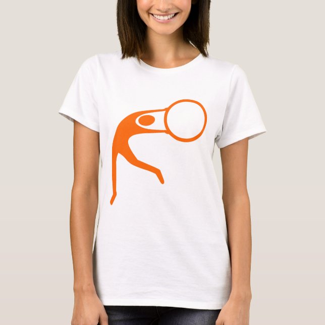 Rhythmic Gymnastic Figure - Orange T-Shirt (Front)