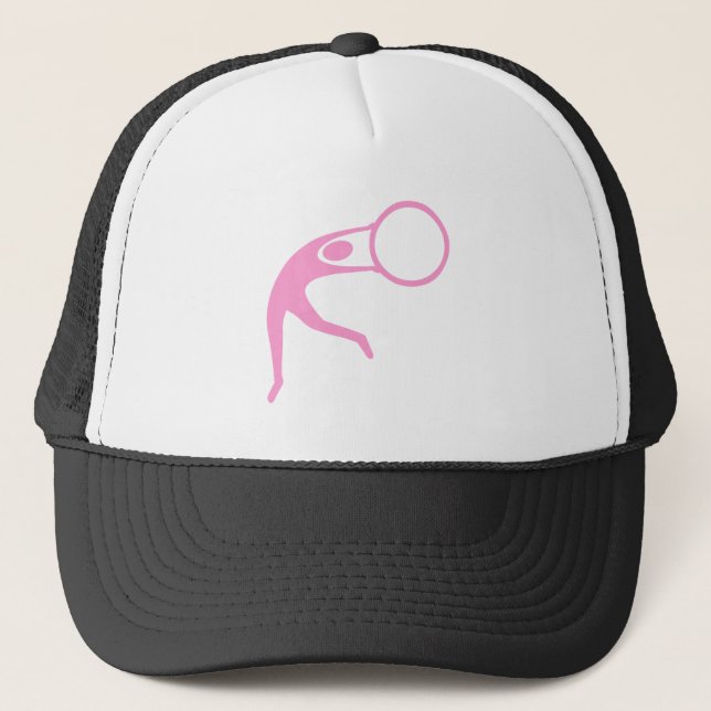 Rhythmic Gymnastic Figure - Pink Trucker Hat (Front)