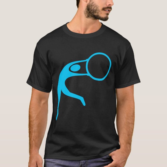 Rhythmic Gymnastic Figure - Sky Blue T-Shirt (Front)