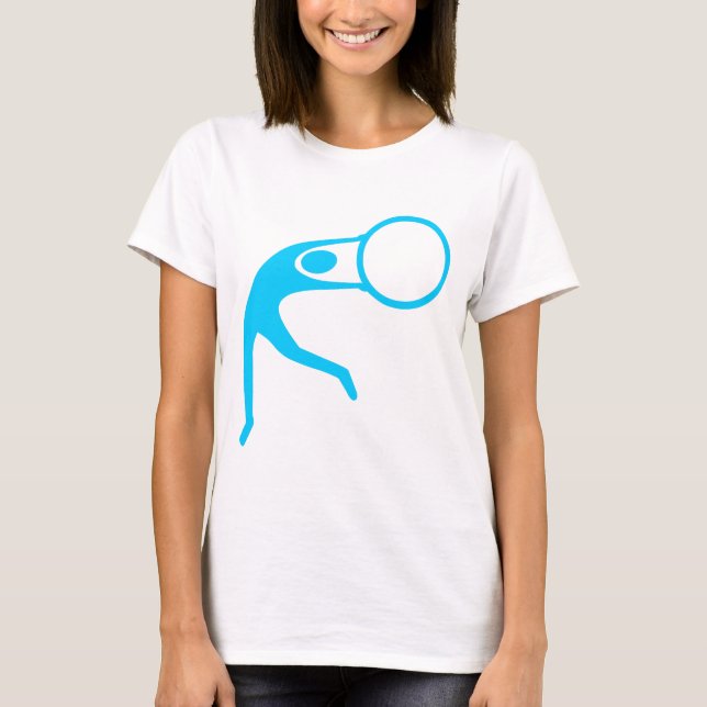 Rhythmic Gymnastic Figure - Sky Blue T-Shirt (Front)