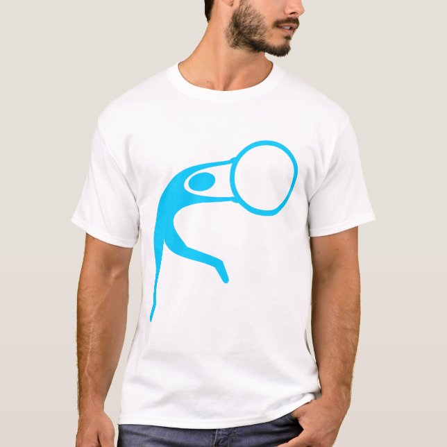Rhythmic Gymnastic Figure - Sky Blue T-Shirt (Front)