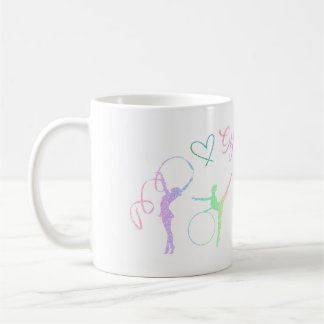 Rhythmic Gymnastic Rainbow Glitter Two-Tone C Coffee Mug