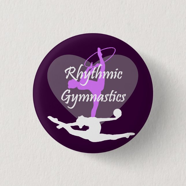 Rhythmic Gymnastics 3 Cm Round Badge (Front)