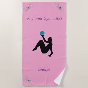 Rhythmic Gymnastics Ball Routine Glam Beach Towel