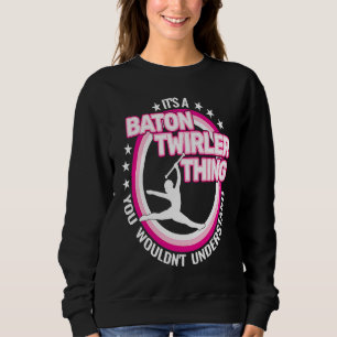 rhythmic gymnastics  baton twirling retro for girl sweatshirt