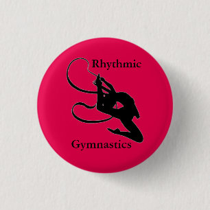 Rhythmic Gymnastics button pin "gymnast gifts"