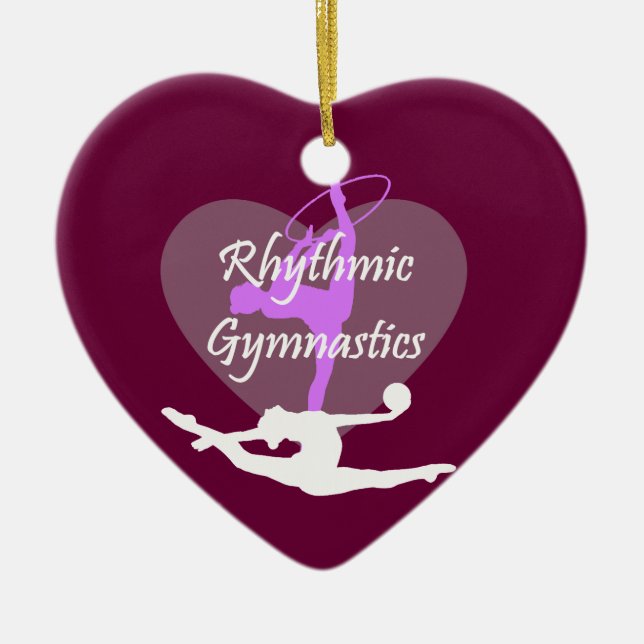 Rhythmic Gymnastics Ceramic Tree Decoration (Front)