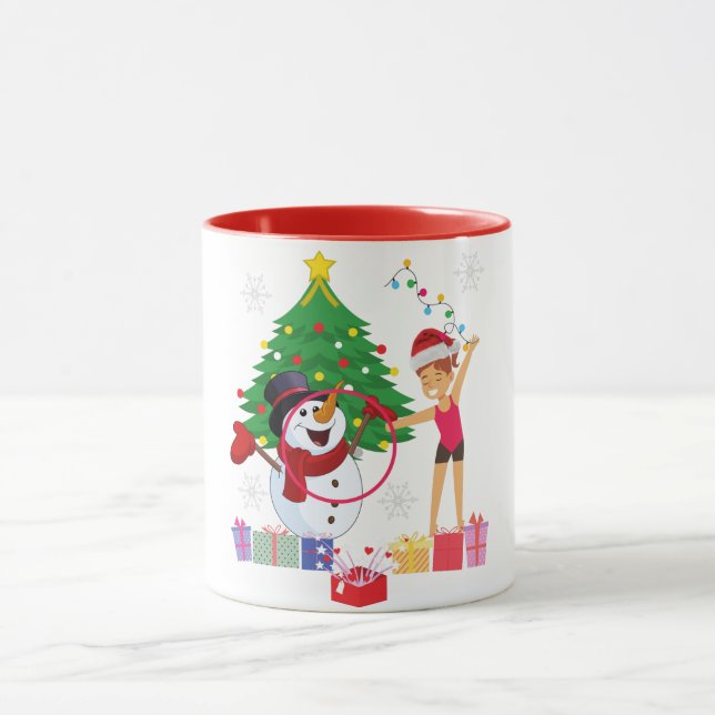 Rhythmic Gymnastics Christmas Celebration   Mug (Center)
